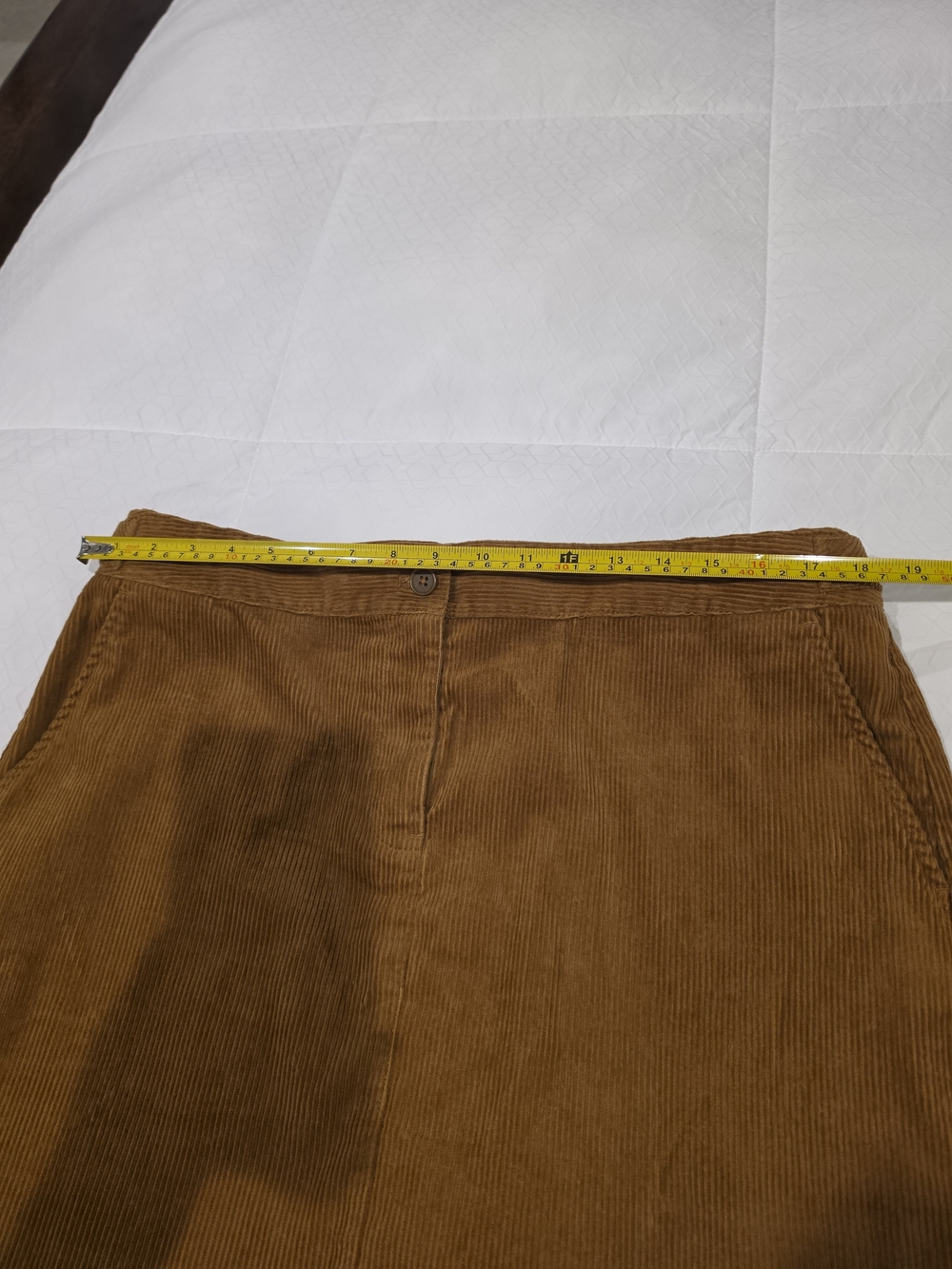 Talbots Corduroy Mini Skirt in Cognac Size 14 NWT - Picture 7 of 9